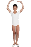 BODY DANZA LYCRA MEZZA MANICA BIANCO BAMBINA